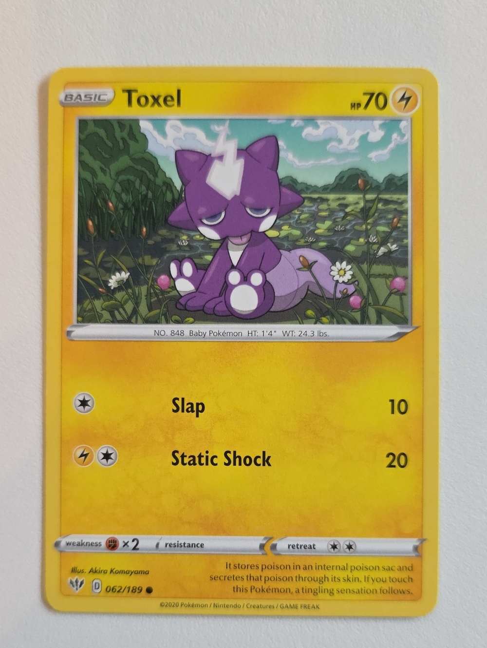 Pokemon Toxel Card
